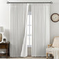 AUSSPVOCT Pinch Pleated 90 Inch Linen Curtains 100% Blackout by AUSSPVOCT