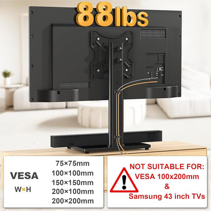 TVON Universal TV Stand Base, Swivel Table Top TV Stand - Image 5