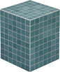 JONATHAN Y Callista 18-Inch Teal Blue Modern Ceramic Tiled Cube Side Table by JONATHANY
