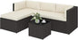 Outsunny 3 Piece Patio Furniture Set, Wicker Rattan Outdoor Patio Conversation by Outsunny