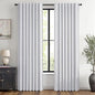 MIULEE 100% Blackout Linen Curtains 42 x 90 Inch Grayish White 2 Panels | by MIULEE