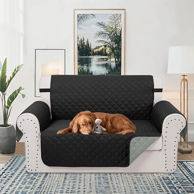 Reversible 45" Small Loveseat Sofa Covers, Friendly Furniture Protector - Image 2