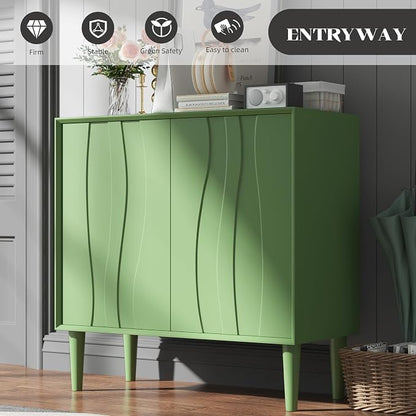 Easyego 31.5″ Mid Century Modern Sideboard Buffet Cabinet, Dining Room - Image 5