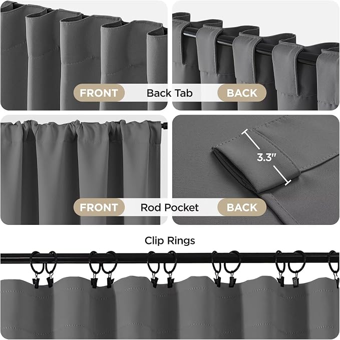 Joydeco 90 Inch Blackout Curtains - Image 3