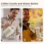 2 Pack 49oz Thermal Coffee Carafe and 15oz Insulated Water Bottle, Stainless Steel Vacuum Thermal Carafes and Water Bottle for Keeping Coffee, Tea, Water - Keep 12 Hours Hot, 24 Hours Cold