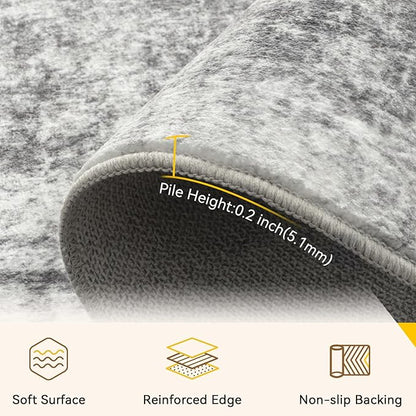 RELEANY Washable 5'x8' Abstract Area Rug - Image 4