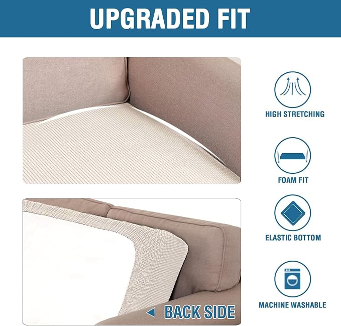 H.VERSAILTEX Super Stretch Individual Seat Cushion Cover Sofa Covers Couch - Image 6