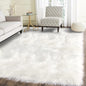Latepis 5x7 Area Rugs White Furry Faux Sheepskin Rug Washable Fluffy Fur Rug by Latepis