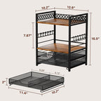 Coffee Bar Organizer Countertop Station Shelf - 4 Tier Mug Holder Stand With 12 Hooks, 30 K Cup Pod Drawer, Multifunctional Shelf for Accessories Kitchen