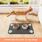 Pet Feeding Mat-Absorbent Pet Placemat for Food and Water Bowl, with Waterproof Rubber Backing, Quick Dry Water Dispenser Mat for Dog and Cat(Christmas, 17"x27")