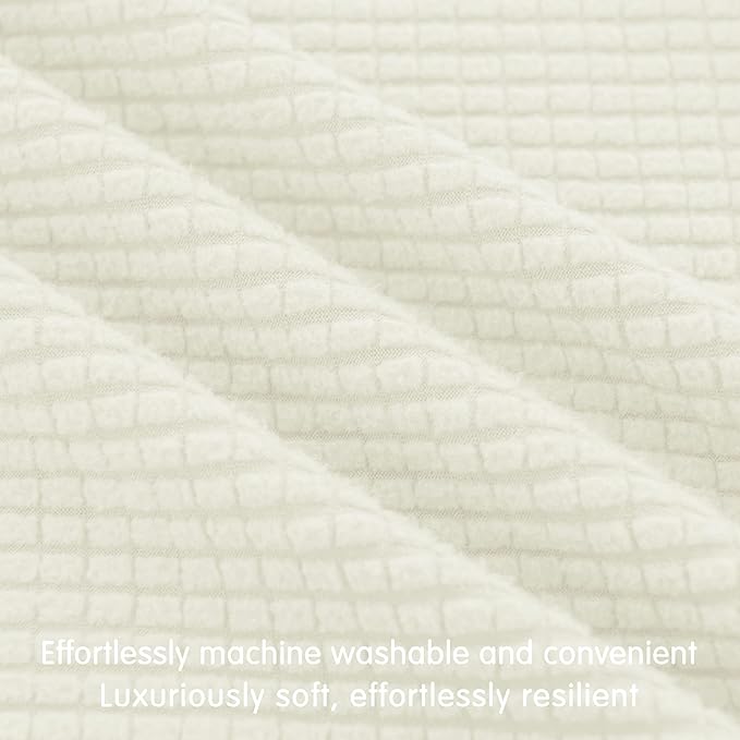 Hokway Stretch Couch Cushion Covers, 2 Piece Individual Sofa Cushion - Image 5