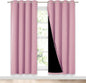 NICETOWN Crystal Pink Full Shade Curtain Panels, Pair of Energy Smart & Noise by NICETOWN