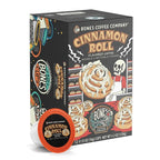 Bones Coffee Company Cinnamon Roll Flavored Coffee Pods, Low Acid Medium Roast Single-Serve Bones Cups, Compatible with 1.0 & 2.0 K-Cups Brewers Coffee Maker, 12 Count