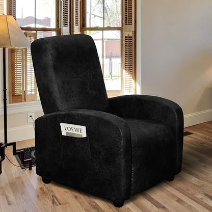 ANARACHON Recliner Chair Covers Leather Look Recliner Cover 4-Piece Slipcovers - Image 2