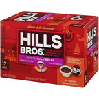 Hills Bros Single Serve Coffee Pods, 100% Colombian Ground Coffee, Medium Roast, 12 Count – Keurig Compatible, Roasted 100% Arabica Beans, Smooth Balanced Flavor