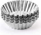 Tosnail 50 Pieces Aluminum Egg Tart Mold Small Tart Pie Tin Mini Cupcake Cake Muffin Cookie Mold Baking Cups