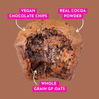 GoNanas Fudge Brownie Oat Flour Banana Bread Mix, Suitable for Plant Based Vegan Diets, Gluten Free Dairy Free Snacks, Healthy Snacks For Adults, Muffin Mix, Nut Free, Cupcakes Dessert, NON-GMO, 4pk