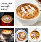 Latte Art Pen 1Pcs,Stainless Steel and Brass with Rosewood Handle of Tools - Barista Tools for Art on Latte,Cappuccino,Espresso - Perfect Coffee Accessories for Coffee Bar