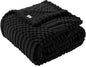 60x80 Inch Black Twin Blanket by LUSSENAHOME
