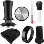 Espresso Tamper, Coffee Tamper with Espresso Distribution Tool, Espresso Tamper Mat, Espresso Dosing Funnel, Espresso Accessories, Wdt Tool Espresso, 51mm Espresso Tamper for Espresso Coffee Machine