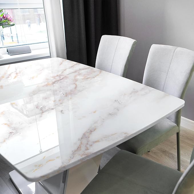 rabbitgoo Glossy Marble Contact Paper Peel and Stick Wallpaper 35.4" x 78.7" - Image 8