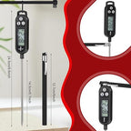 Meat Food Thermometer Food with Probe Water Liquid Instant Read Digital Thermometer Kitchen Cooking Supplies for Cooking BBQ Milk Yogurt (Black)