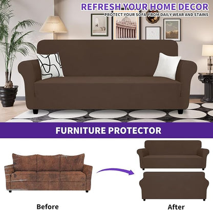 ZNSAYOTX Oversized Super Stretch Couch Cover, New Striped Sofa Covers - Image 3