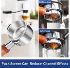 54mm Bottomless Portafilter - 3-Ear Stainless Steel - For Breville Barista Express (BES870, 878, 875, 840, Duo-Temp Pro) - Solid Wood Handle