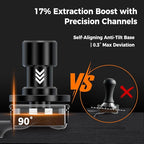 IKAPE 53.3MM V6 Impact Espresso Tamper with Sound Feedback, 15lb/30lb Interchangeable Springs, Espresso Low-Profile Tamper with Triple-spring System, Fits 54mm portafilters