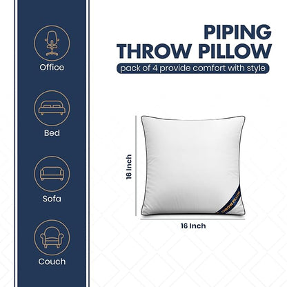 Utopia Bedding 16x16 Throw Pillow Inserts, Decorative Pillows, Plush & - Image 2