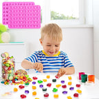 Mity rain 5pcs Fruit Snack Molds Silicone Bpa Free, Gummy Candy Molds Chocolate Molds With 5pcs Dropper For Kids, Including Mini Pineapple, Banana, Cherry, Apple, Grape Shape