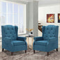Wingback Recliner Chair with Massage and Heat, Tufted Fabric Push Back Recliner by Consofa