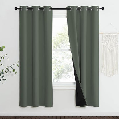 NICETOWN 100% Blackout Curtains 70" Long, Pair of Energy Smart & Noise Blocking by NICETOWN