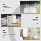 BaveL Thin Highball Glasses Set of 4,19oz Cocktail Glass Set,Tall Drinking Glasses for Water,Juice,Milk,Cocktails,Beer and More,Elegant Bar Glassware,Lead-Free Pint Glasses,Glass Drink Tumblers