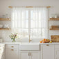 MYSKY HOME 30 Inches Long White Tiers Curtains by MYSKYHOME