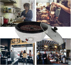 JIAWANSHUN Electric Coffee Roaster Machine 500g Coffee Bean Roaster 0-240℃ Non-Stick Home Peanut Beans Roaster 1200W 110V