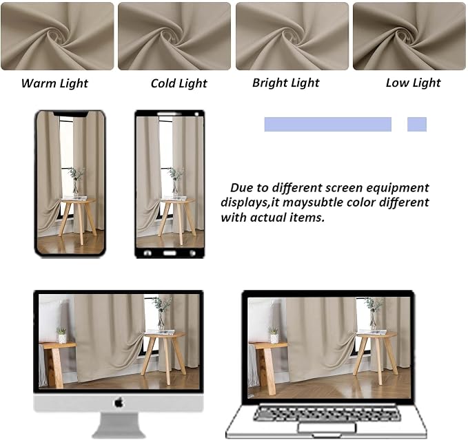 Simplebrand Ava Biscotti Beige Blackout Curtains - Image 8