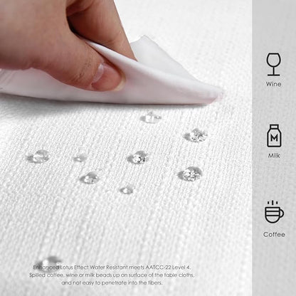 BALCONY & FALCON Rectangle Tablecloth Washable Wrinkle Resistant and Water - Image 2