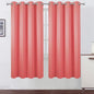 Coral Thermal Blackout Curtains/52 x 72 Inch/Set of 2 Panels Room Darkening by Lemomo