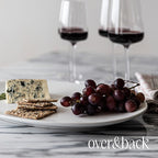 over&back Coupe Stoneware Serving Platter - Elegant 1-Piece Oval Serving Platter to Complete Your Kitchen Set - 16.4" x 11.5" - Semi-Matte White