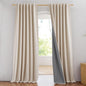 NICETOWN 100% Blackout Beige Linen Bedroom Curtains 95" Length by NICETOWN