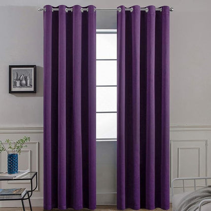 Yakamok Room Darkening Curtains 52x84 inch Length Purple-Living Room | 2 panels by Yakamok