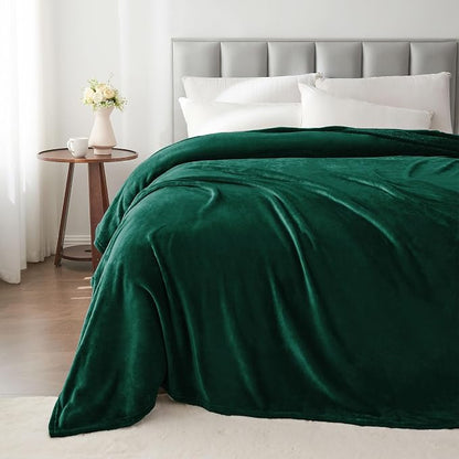 BEDELITE Fleece Blanket Soft Plush Twin Size Blanket Forest Green 60"x80" | - Image 5