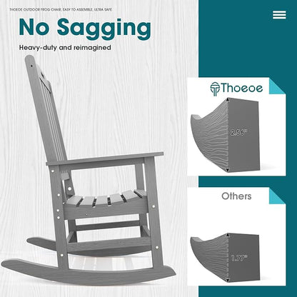 THOEOE Oversized Rocking Chair Set of 2, Outdoor Rocking Chair - Image 6