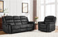 EBELLO 2 Pieces Reclining Couch Furniture Set, Soft Fabric Manual Recliner Sofa by EBELLO