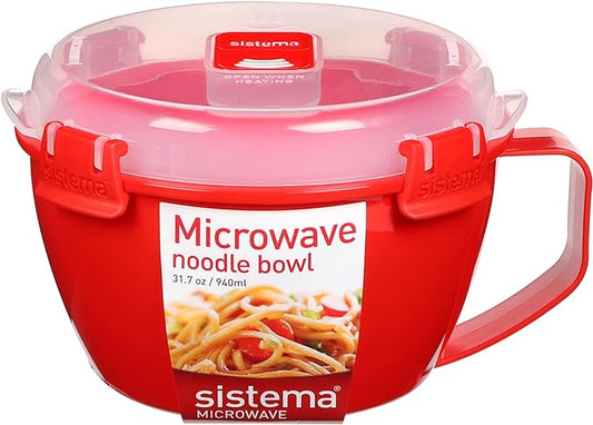 Sistema 1109ZS Microwave Collection Noodle Bowl 1 Count (Pack of 1) Red