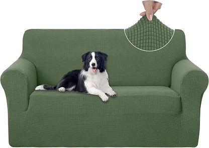 U-NICE HOME Loveseat Cover Stretch Couch Cover Sofa Slipcover, Loden Frost | 2 by U-NICEHOME