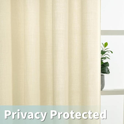 Light Filtering Linen Curtains 54 Inch Long - Image 4