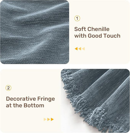 2 Pieces Sectional Couch Covers L Shaped Cover L Dusty Blue | Thick Washable - Image 7