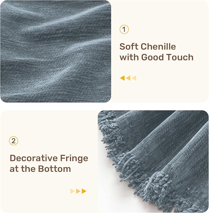 2 Pieces Sectional Couch Covers L Shaped Cover XXL Dusty Blue | Thick Washable - Image 7